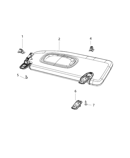New 2020 Fits Chrysler Pacifica, Voyager Visor - Part # 7BC60DX9AA