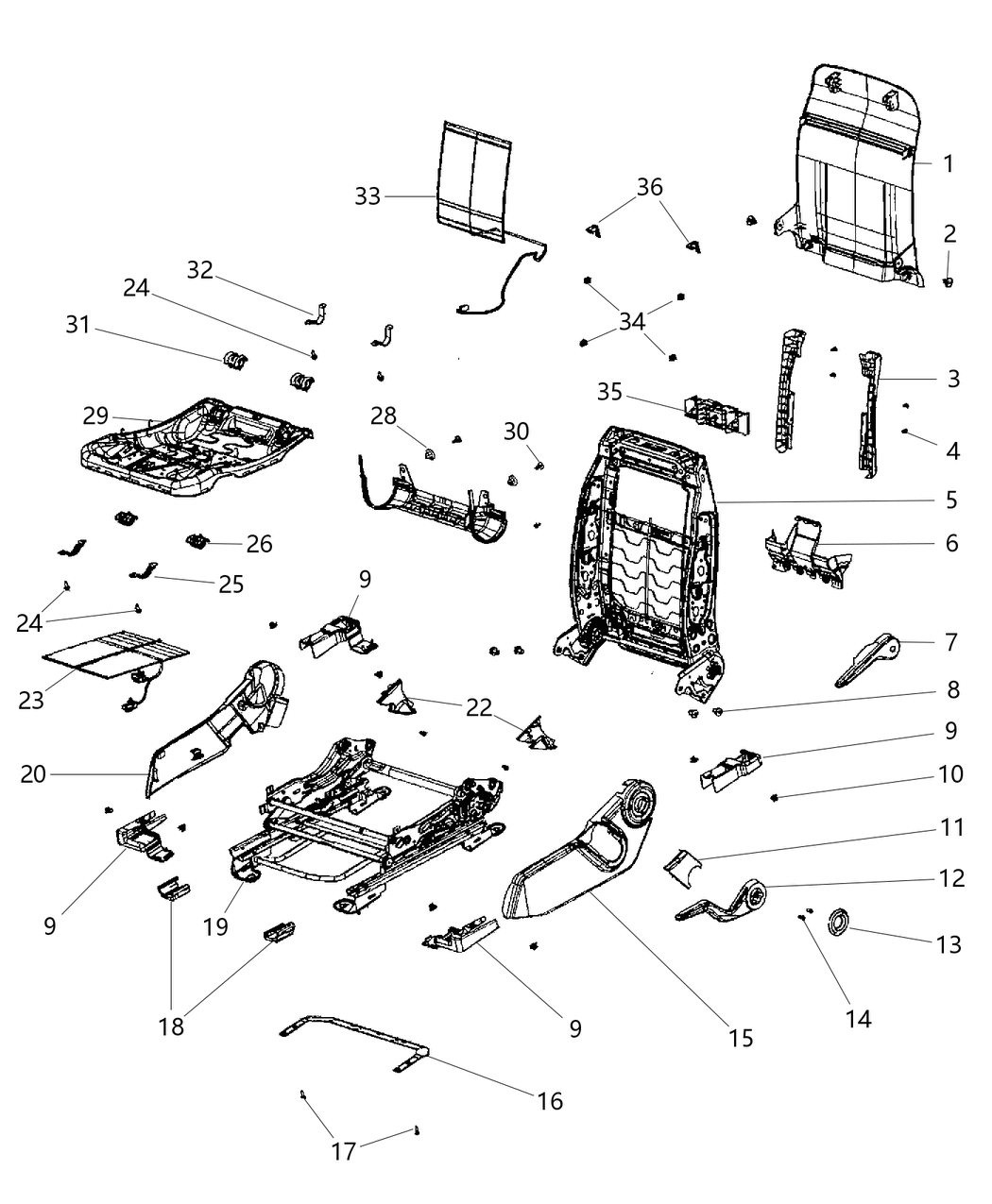 Handle Front Seat Lift Height Adjustment