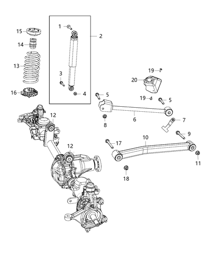 New 2019 Fits Chrysler Wrangler Front Coil Spring - Part # 68250228AC