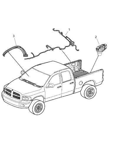 New 2011 Fits Chrysler 1500 Wiring-Chassis - Part # 68077701AC