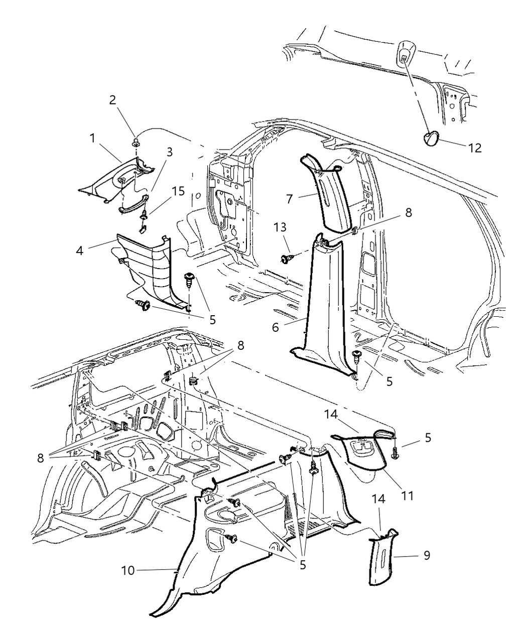 Molding B Pillar