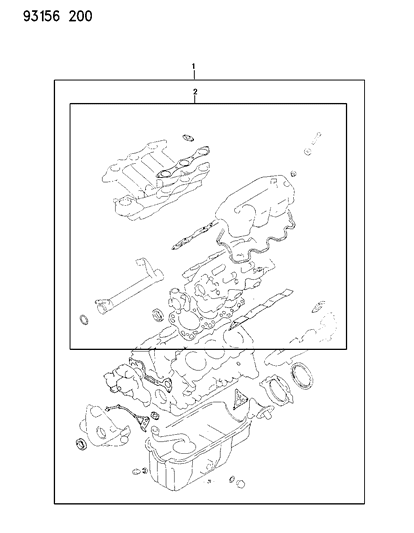 Chrysler - Gasket Set, Engine Upper - Part # MD997488