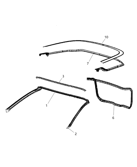 Weatherstrip A-Pillar To Roof