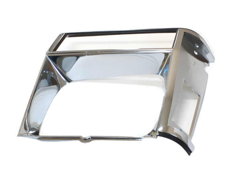 New 1984-1990 Fits Jeep Cherokee Left Headlamp Chrome Bezel, Part # 55002245