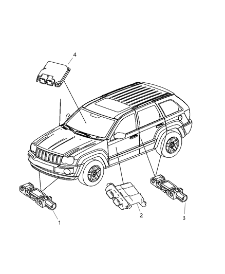 New 2005 Fits Chrysler Grand Cherokee Occupant Restraint Module - Part # 56010426AJ