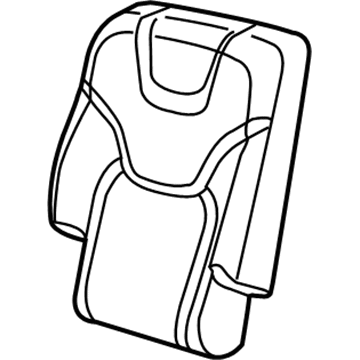 New 2015-2018 Fits Chrysler Grand Cherokee Rear Seat Back Cover Right - Part # 5RA50HL1AE