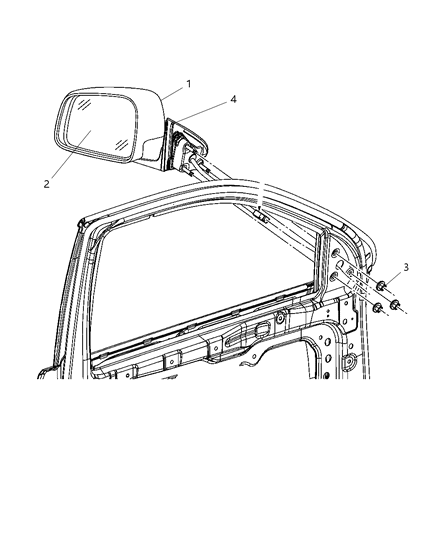New 2015 Fits Chrysler Grand Cherokee Outside Rearview Mirror - Part # 5SG21JRPAB