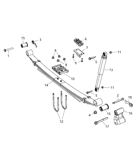 New 2010-2013 Fits Chrysler 2500, Ram 2500 Rear Leaf Spring - Part # 4670448AA