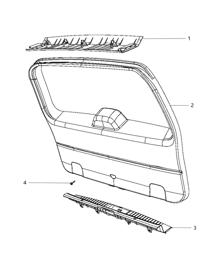 New 2009-2012 Fits Chrysler Liberty Molding-Headliner - Part # 1BU32XDVAB