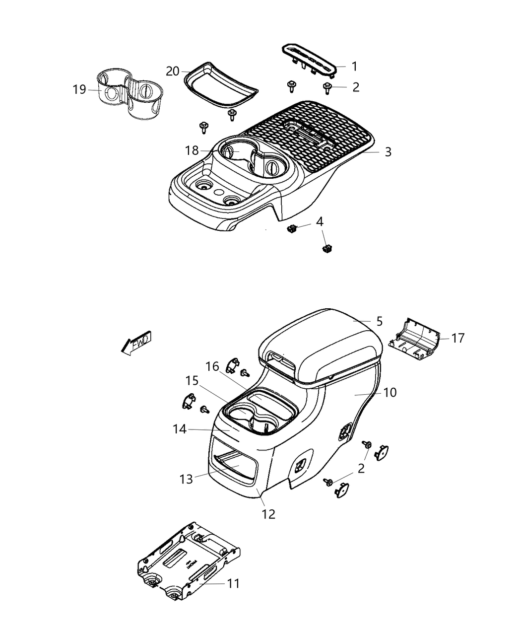 Console Floor Rear