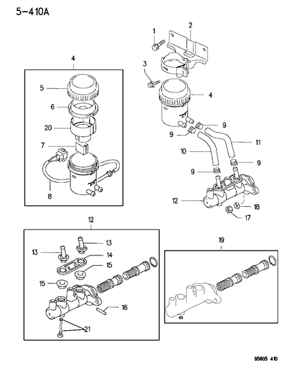 Mitsubishi: Genuine OEM Factory Original, Cylinder Kit Brake Master - Part # MR129867