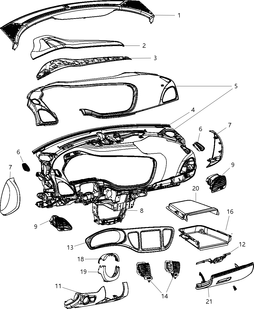 Bezel Instrument Cluster