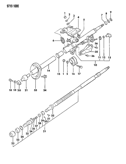 Mitsubishi: Genuine OEM Factory Original, Bearing Steering Shaft Low - Part # MA151958