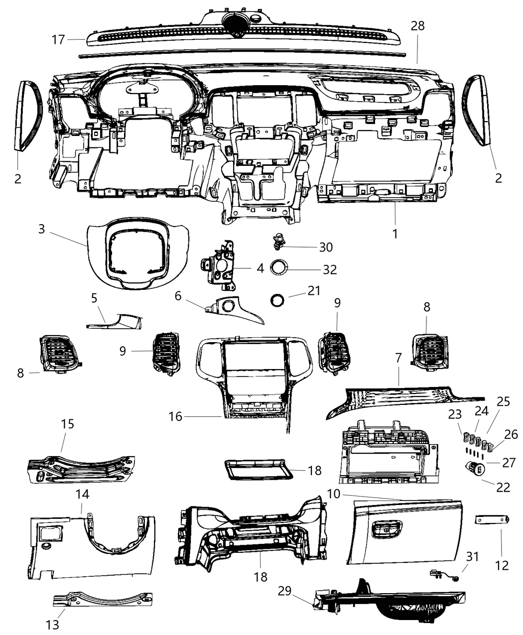 Applique Instrument Panel