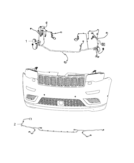 New 2019-2021 Fits Chrysler Grand Cherokee Front End Module - Part # 68380226AB