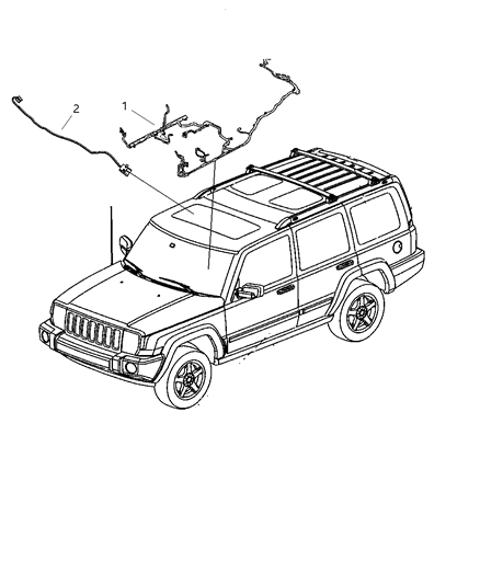 New 2008 Fits Chrysler Commander Wiring-Body - Part # 68036411AA