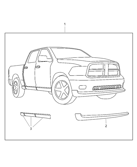 New 2010-2013 Fits Chrysler 1500 Sill-Body Side - Part # 68056833AA