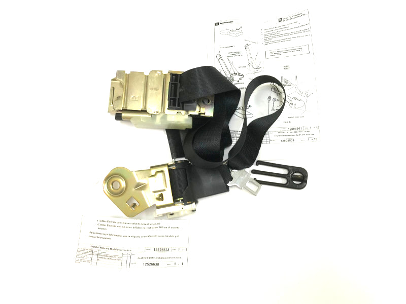 New OEM 1997-2002 Cadillac Eldorado Passenger Front Seat Belt Black Right, Part # 88950720