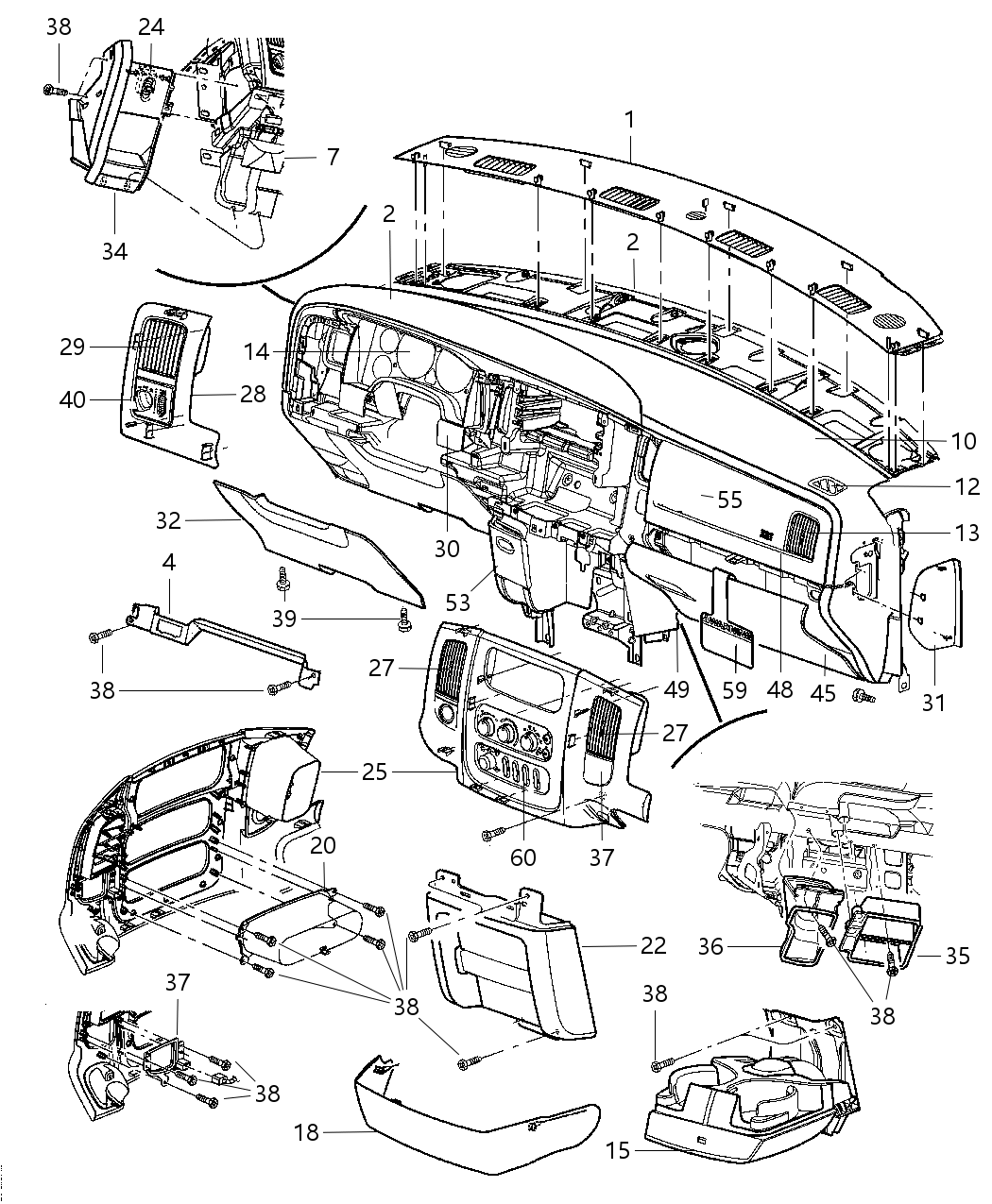 Bezel Instrument Panel Center
