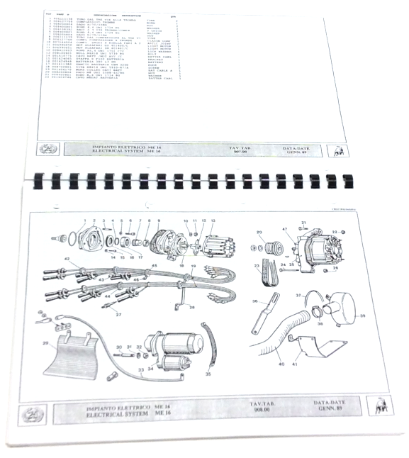 New 1989 Lamborghini Countach 25th European Spec Parts & Illustrations Catalogue