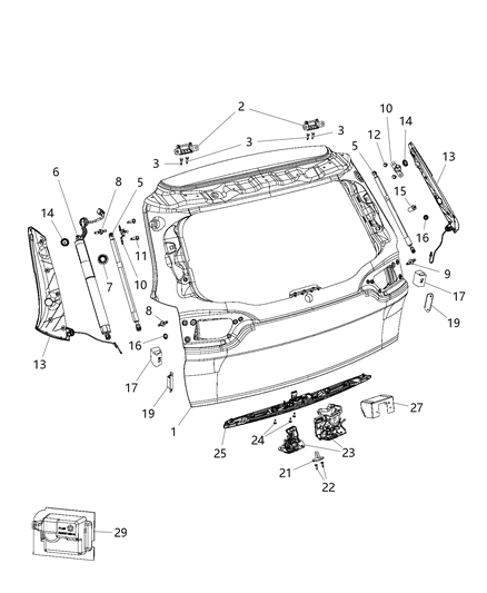 Bracket Liftgate Gas Cylinder