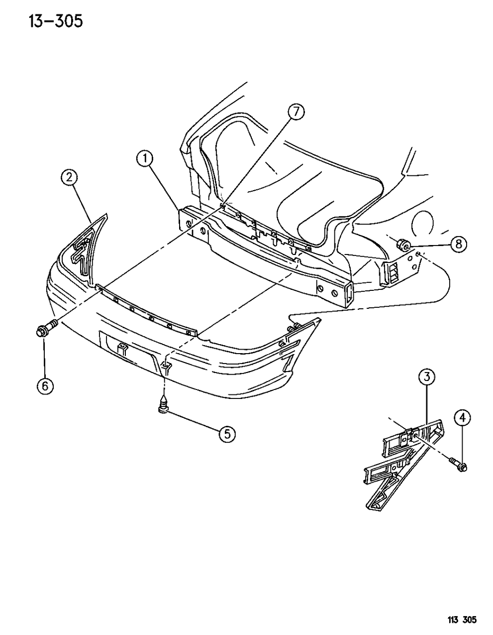 Mopar - Fascia, Rear - Part # PD15RD7