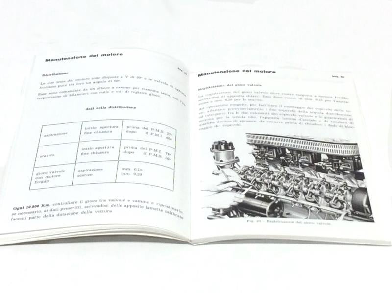 New Reprinted Ferrari 250 GT/E Owners Manual Handbook (Italian)