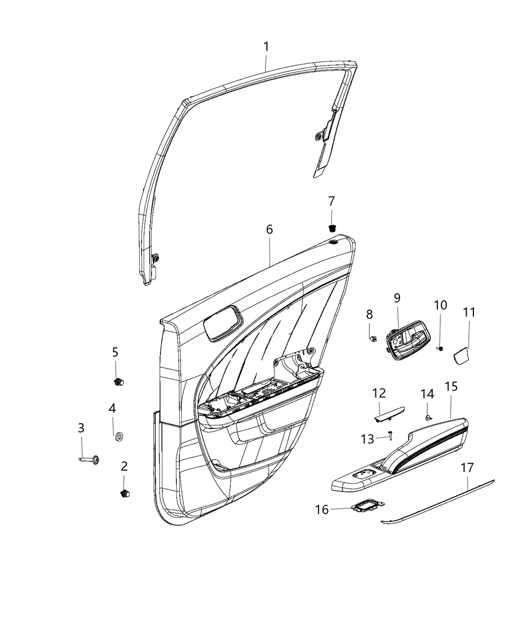 Panel Assembly Rear Door Trim