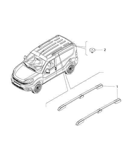 New 2017-2020 Fits Chrysler ProMaster City Molding-Drip Rail - Part # 68324711AA