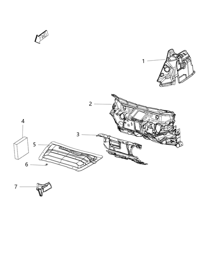 New 2014 Fits Chrysler Grand Cherokee Silencer-Dash Panel - Part # 68090495AB