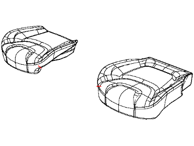New 2015-2018 Fits Chrysler Grand Cherokee Front Seat Cushion Cover - Part # 5XM92DX9AC