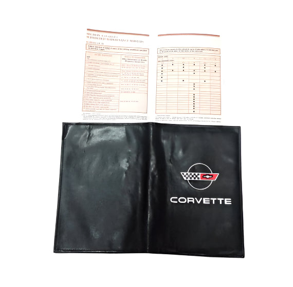 Used 1990 Corvette Owners Portfolio Black Leather Pouch