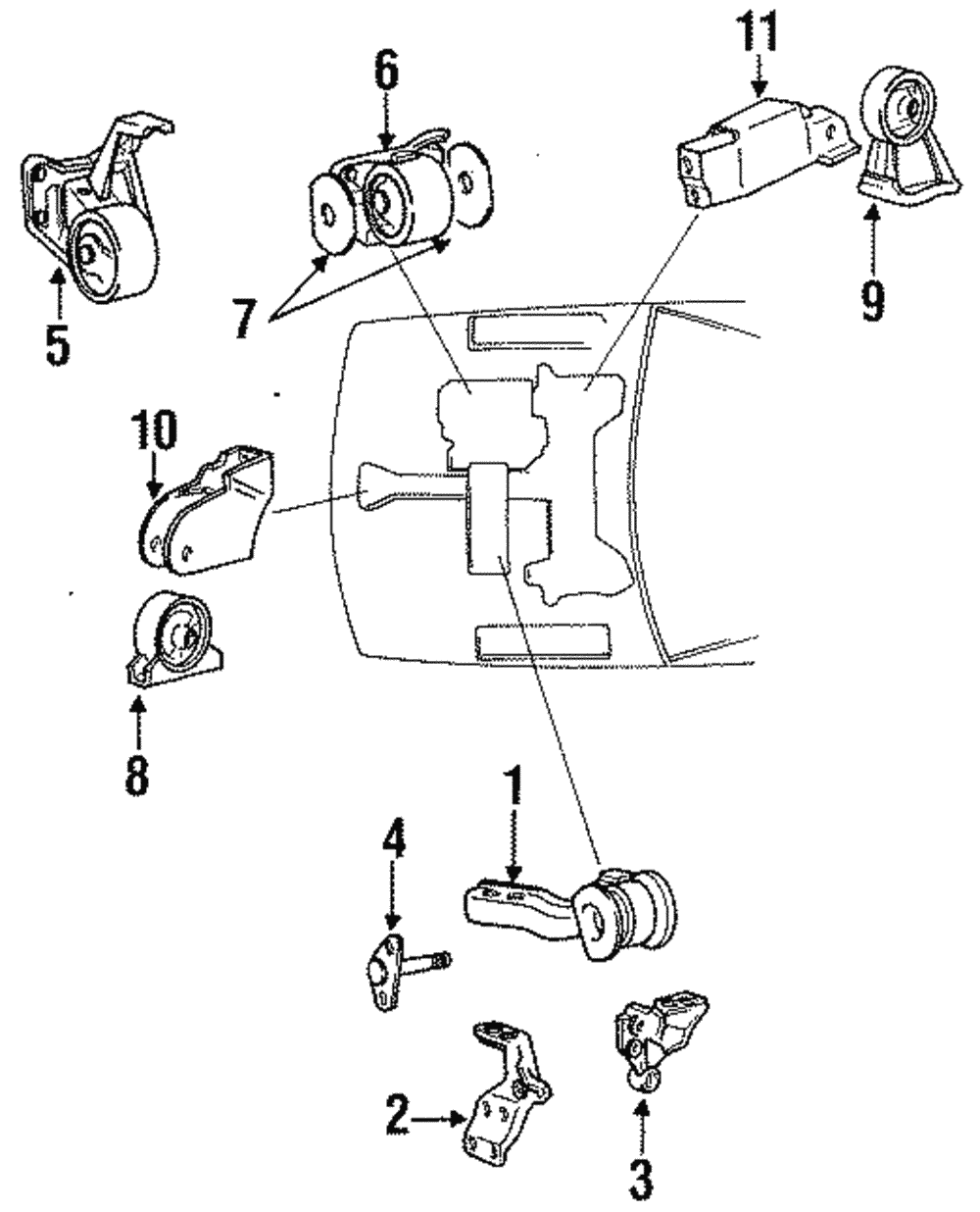 OEM (Mitsubishi) - Rear Mount - Part # MB581322