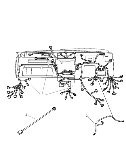 New 2009-2010 Fits Chrysler Commander Wiring-Instrument Panel - Part # 68028511AD