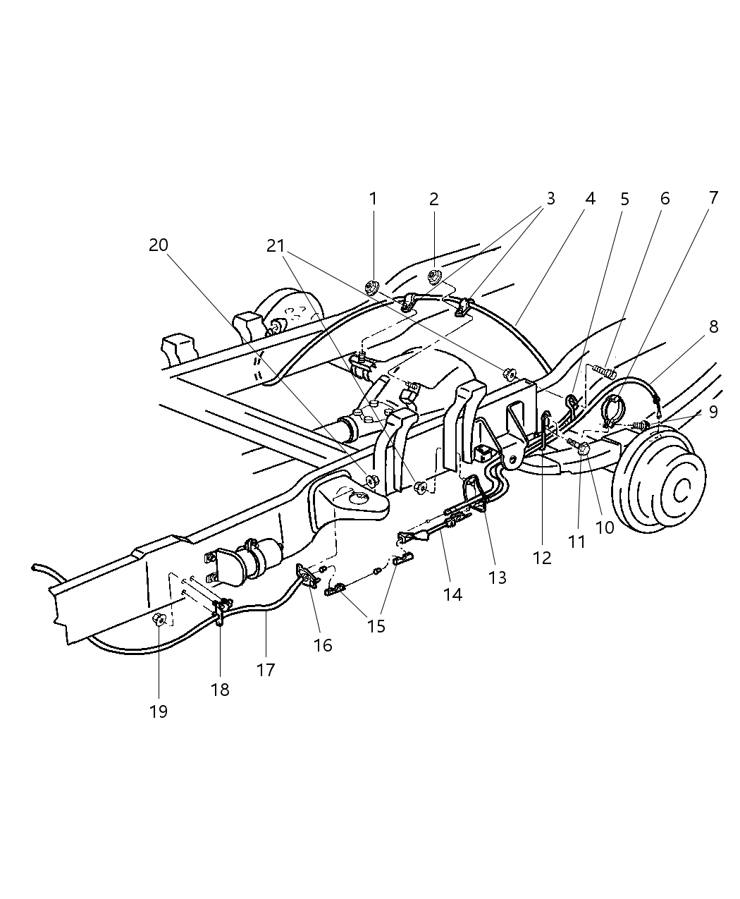 Cable Assembly, P/Brk Front (W/Seal)