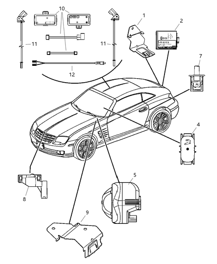 New 2005-2006 Fits Chrysler Crossfire Wiring - Part # 5093505AA