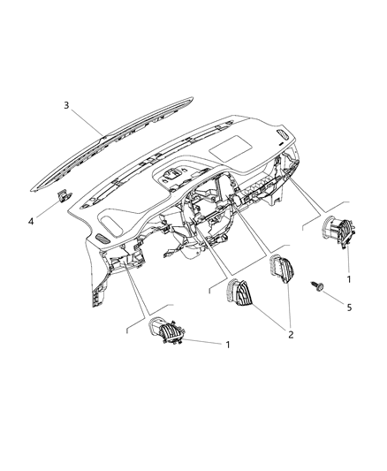 New 2017-2019 Fits Chrysler ProMaster City Vent-Air Conditioning & Heater - Part # 6NQ08LXFAA