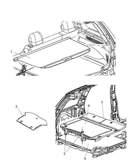 New 2005-2009 Fits Chrysler Grand Cherokee Bezel-Load Floor - Part # 5JP981J8AL