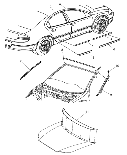 Molding Rear Door Dlo