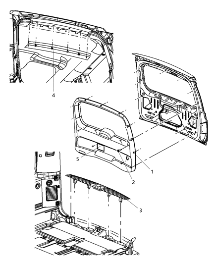 New 2006-2007 Fits Chrysler Commander Molding-Access - Part # 1FD91BD5AA