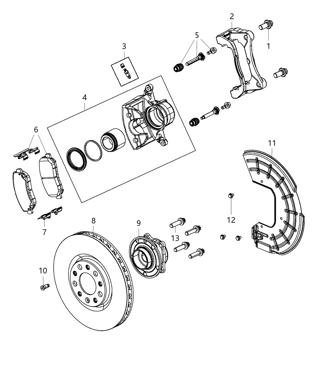 Caliper Assembly Disc Brake Front