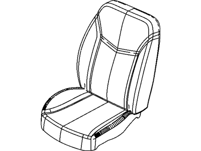 New 2007-2008 Fits Chrysler Sebring Front Seat Cushion Cover - Part # 1FK691D5AA