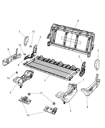 New 2004-2010 Fits Chrysler Grand Caravan, Town & Country Cover-Recliner - Part # RH901D5AA