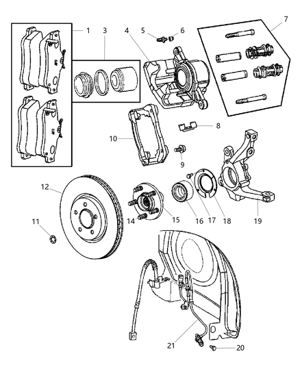 New 2001-2010 Fits Chrysler Neon Screw-Brake - Part # 5017844AB