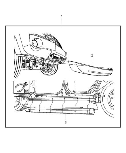 New 2009-2010 Fits Chrysler Grand Cherokee Air Dam - Part # 68045297AA