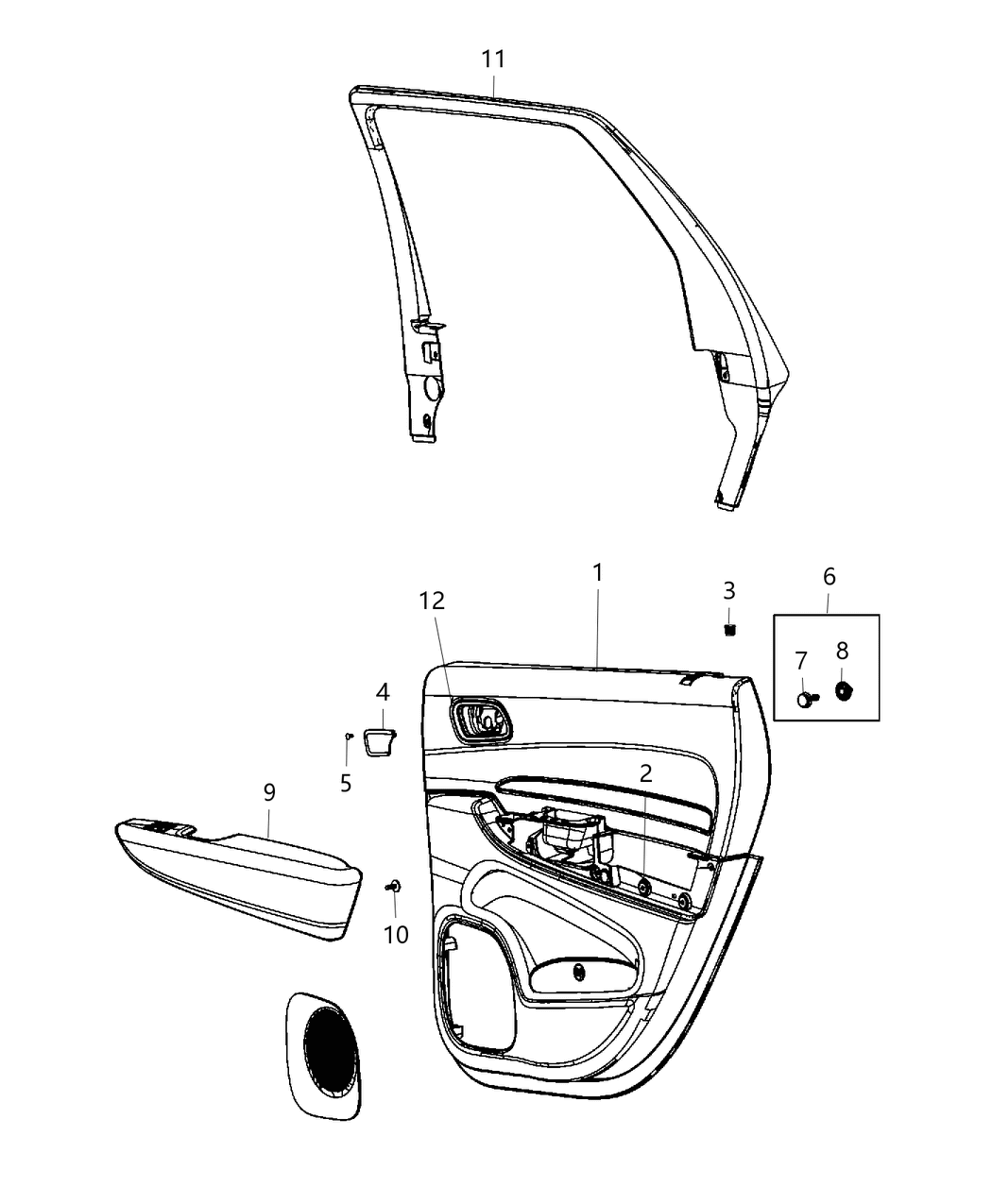 Armrest Rear Door Trim