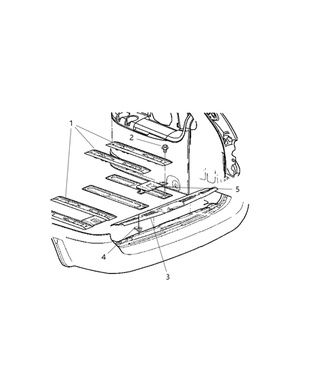 New 2005-2007 Fits Chrysler Grand Caravan, Town & Country Molding-Liftgate - Part # YQ02BD5AD