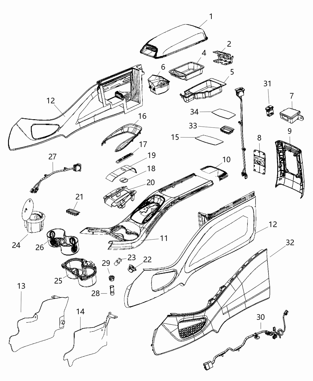 Mat Floor Console Upper Forward