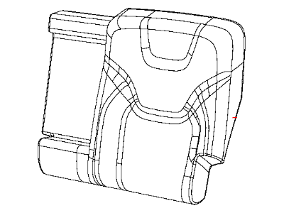 New 2014 Fits Chrysler Grand Cherokee Rear Seat Back Cover Left - Part # 5RA49LU5AB