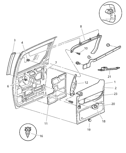 Mopar - 1998 2000 Fits Chrysler Grand Caravan, Town & Country Molding Sliding Door # - Part # GG70RJK